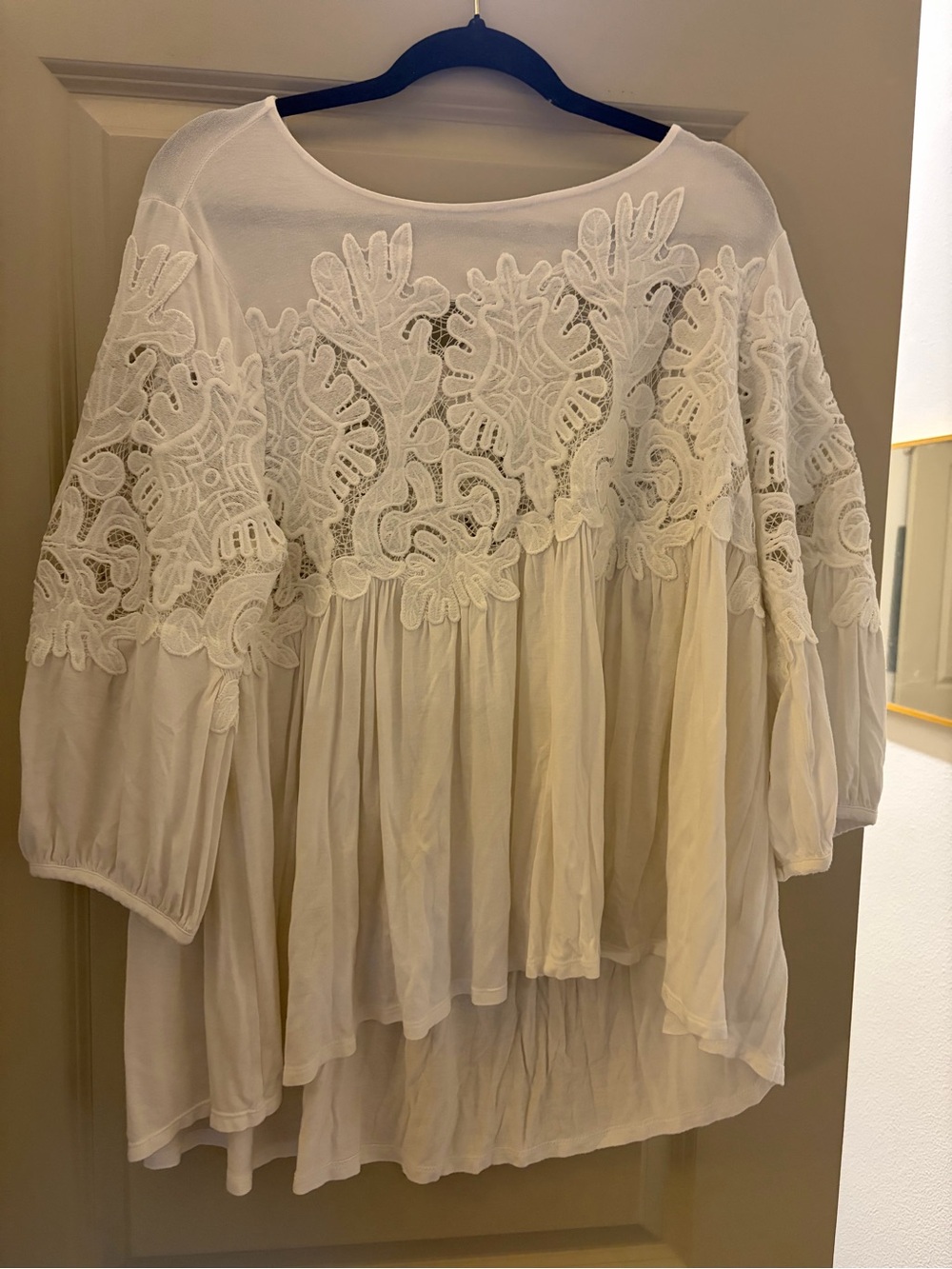 Deletta White Embroidered Boho Tunic Top
